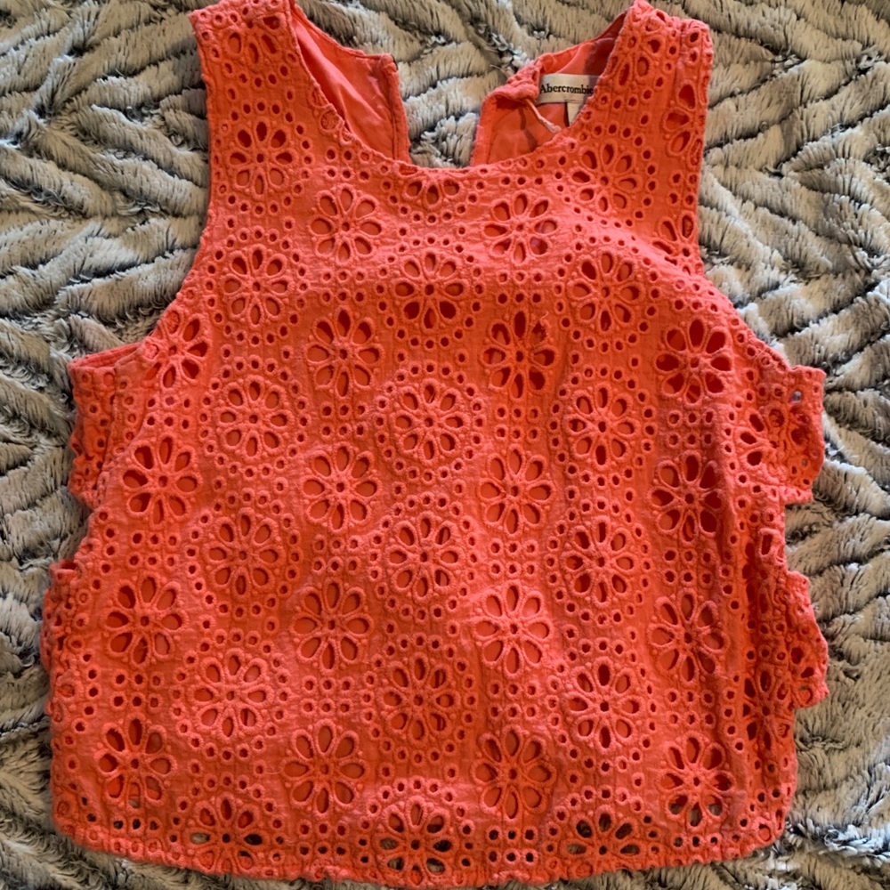 Abercrombie and Fitch  eyelet crop tank top